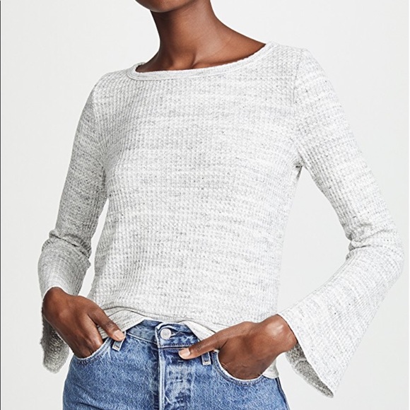 Three Dots Tops - Three Dots Thermal Top with Flare Sleeves